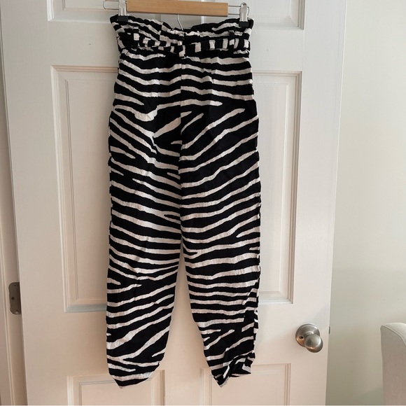 HM High Rise Striped Cropped Pants Women’s Size 0 - Picture 5 of 7